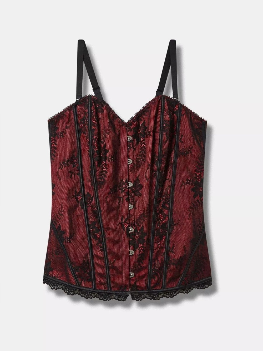Torrid Retro Mesh Lace Strapless Corset Top Black Size 3 (22/24) 3X NWT